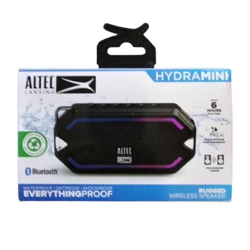 Altec Lansing HydraMini Black Everything Proof Portable Bluetooth Speaker